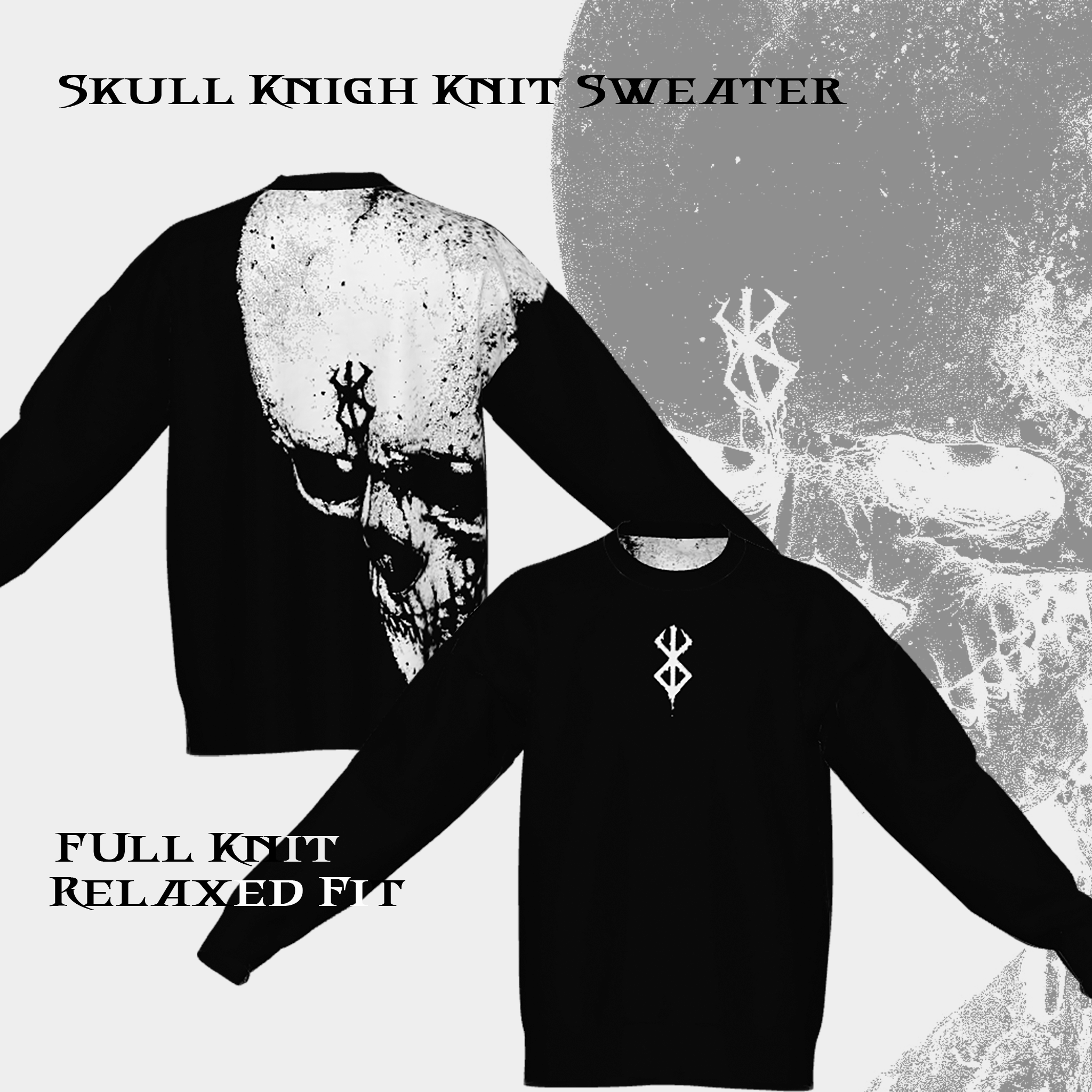 Skull Knight Knit Sweater